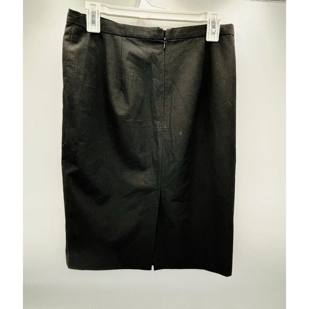 Michael Kors Black Pencil Skirt Women Size 8 Career Office Stretch Knee Length